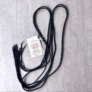 CARAVANA black leather belt